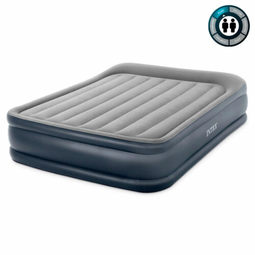 Intex 64136 Надувная кровать 152х203х42см "Deluxe" с подголовником, встр.нас. 220В, до 272кг — изображение 3