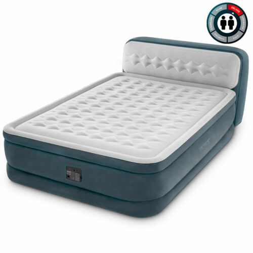 Intex 64448 Надувная кровать 152х236х86см "Ultra Plush Headboard" со спинкой, встр.нас. 220В, до 272кг — изображение 3