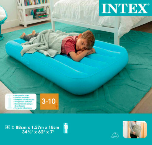Intex 66803 Детский надувной матрас 88х157х18см "Cozy Kidz" 3-10 лет, 2 цвета — изображение 5
