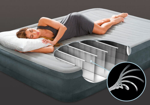 Intex 67770 Надувная кровать 152х203х33см "Comfort-Plush" встр.нас. 220В, до 272кг — изображение 5