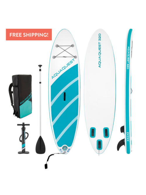 Intex 68242 SUP-доска "Aqua Quest 320" 320x81x15см, насос, весло, лиш, сумка, до 150кг