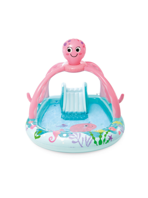 Intex 56138 Игровой центр 234х183х150см "Дружелюбный осьминог" с разбрызгивателем, горкой и кольцами, 229л, до 54кг, от 2 лет — изображение 3