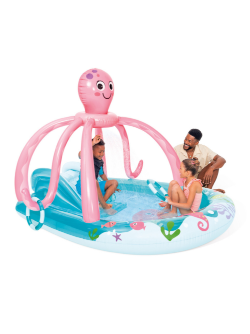 Intex 56138 Игровой центр 234х183х150см "Дружелюбный осьминог" с разбрызгивателем, горкой и кольцами, 229л, до 54кг, от 2 лет — изображение 5